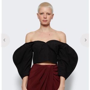 Mara Hoffman Juana Off Sleeve Crop Top. Brand New